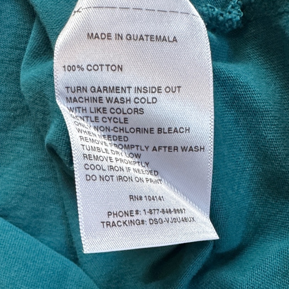 DSG Dick’s Sporting Goods Teal Athletic Cropped Graphic Tee Girls/Juniors Retro - Picture 4 of 6